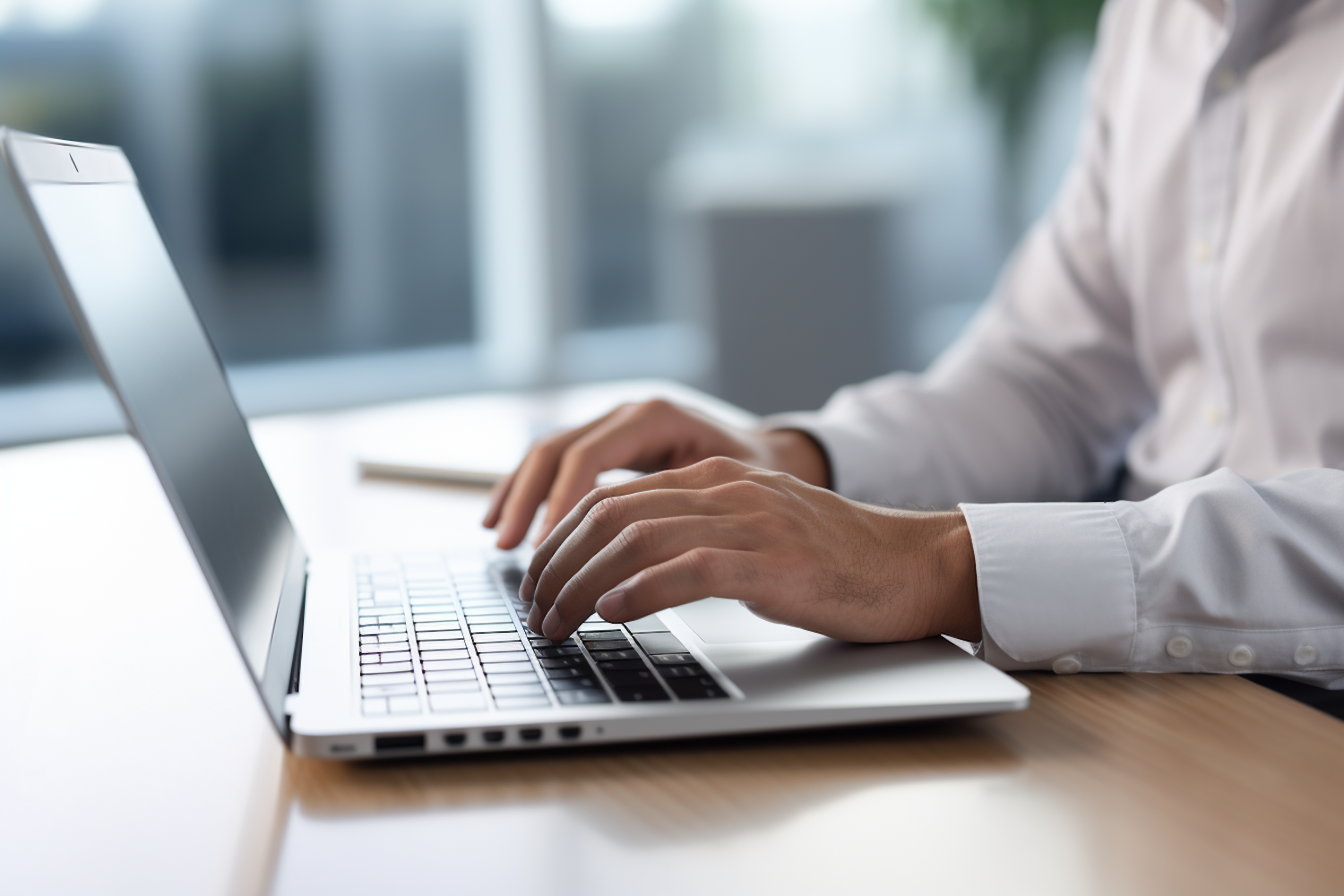 A person carefully examining news on a laptop, representing the act of verifying information and checking sources for accuracy.