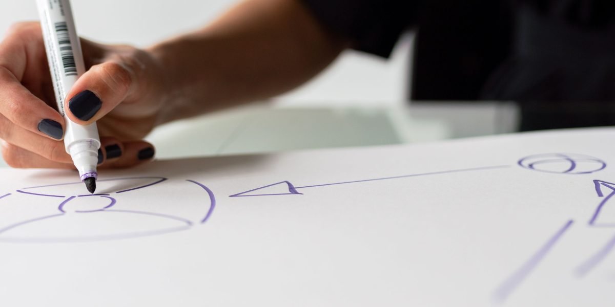 A person actively thinking and generating creative concepts, representing the ideation process for videos.