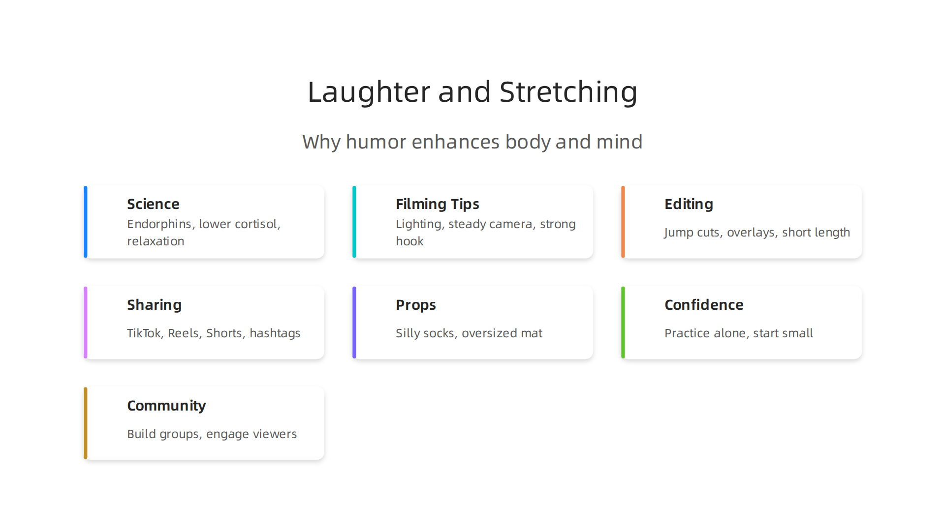 Understanding the scientific benefits of combining laughter with stretching for enhanced well-being.